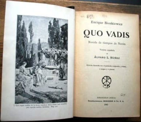 QUO VADIS NOVELA DE TIEMPOS DE NERÓN VERSIÓN ESPAÑOLA DE ÁLVARO L