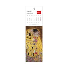 calendario 2026 mes vista marcapáginas gustav klimt legami-8052694034764