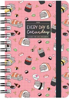 agenda 2026 12 meses 1 dia pagina con espiral legami sushi cat-8052694032814