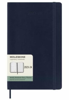 moleskine agenda 18 meses 2023-2024 semanal large azul zafiro tap a blanda-8056598856934