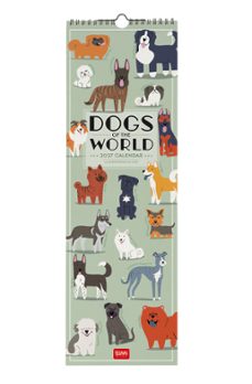 calendario 2027 pared 16x49 dogs of the world legami-8052694130664
