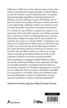 último día en budapest-sandor marai-9788410340534