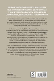 contra el descontento (premio paidós 2026)-cristina monge-9788449344954