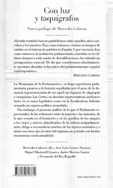 con luz y taquigrafos: el parlamento en la restauracion (1913 - 1923)-mercedes cabrera-9788430618774