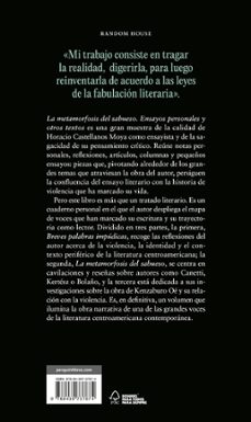 la metamorfosis del sabueso-horacio castellanos moya-9788439737674
