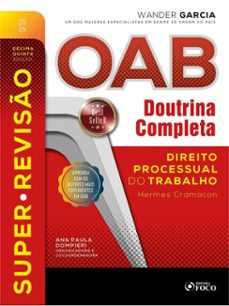 super-reviso oab doutrina completa: 10. direito processual do trabalho - 15. ed. - 2026. (ebook)-wander garcia-9786561208604