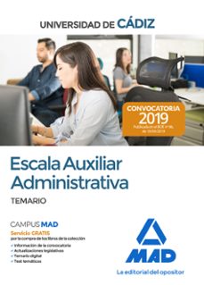 Imagen Principal de Escala Auxiliar Administrativa de la Universidad de Cádiz. Temario