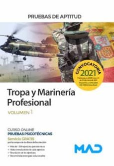 pruebas de aptitud para el acceso a tropa y marinería profesional : volumen 1-9788414242704