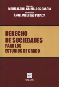 derecho de sociedades para los estudios de grado-maria isabel grimaldos garcia-9788415903604