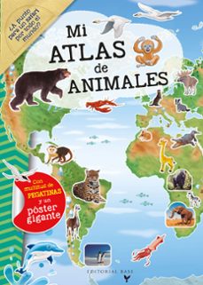 mi atlas de animales (incluye pegatinas y un poster gigante)-9788418715204