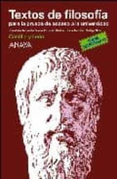 castilla y leon. textos de filosofia para la prueba de acceso a la universidad-francisco rodrigo mata-jose javier fernandez pereira-9788466787604