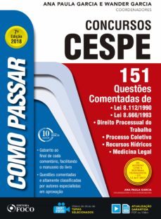 como passar em concursos cespe: 151 questes comentadas (ebook)-ana paula garcia-wander garcia-9788582423004
