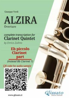 eb piccolo clarinet (instead bb 1) part of "alzira" for clarinet quintet (ebook)-9791221376104
