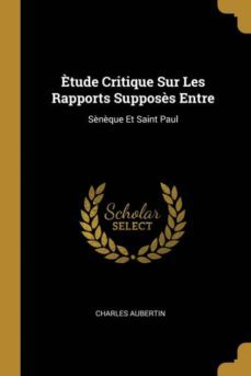 ètude critique sur les rapports supposès entre-9780270715514