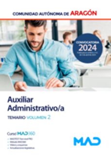 auxiliar administrativo/a. temario vol. 2 comunidad autónoma de aragón-9788414282014