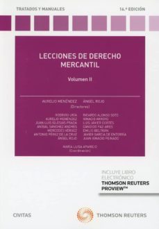 lecciones de derecho mercantil, volumen ii (16ª ed.)-9788491977414