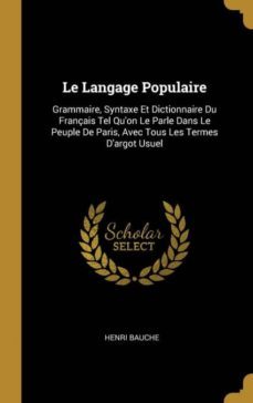 le langage populaire-9780270572124