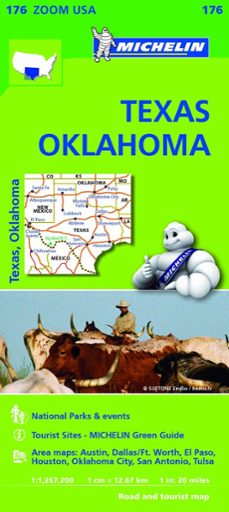 mapa zoom usa: texas - oklahoma-9782067190924