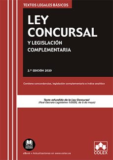 ley concursal y legislación complementaria. contiene concordancia s, legislación complementaria e índice analítico-9788413590424