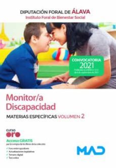 monitor/a discapacidad del instituto foral de bienestar social de la diputacion foral de alava. materias especificas volumen 2-9788414251324