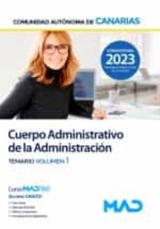 cuerpo administrativo comunidad autónoma de canarias temario volumen 1-9788414264324