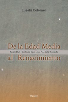 de la edad media al renacimiento (2ª ed.)-eusebi colomer-nicolas de cusa-9788425428524