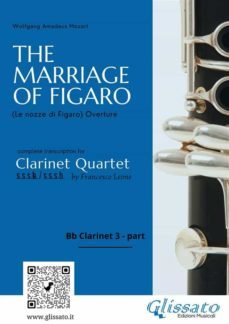 the marriage of figaro  bb clarinet 3 part (clarinet quartet, intermediate level) (ebook)-9791220890724