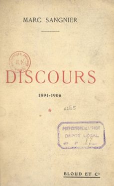discours, 1891-1906-marc sangnier-9782307137634