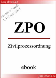zpo - zivilprozessordnung - aktueller stand: 1. februar 2015 (ebook)-9783943571134