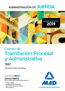 cuerpo de tramitacion procesal y administrativa (promocion interna) de la administracion de justicia: test-9788414225134