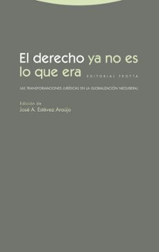 el derecho ya no es lo que era. las transformaciones juridicas en la globalizacion neoliberal-9788498799934
