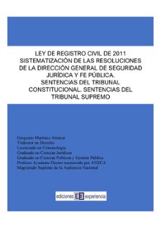ley de registro civil de 2011 (ebook)-gorgonio martínez atienza-9791399011234