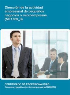 mf1789_3 - direccion de la actividad empresarial de pequeños negocios o microempresas (ebook)-cdlel00000134