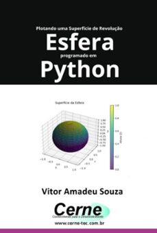 plotando uma superficie de revoluço esfera programado em  python (ebook)-vitor amadeu souza-3410007074244