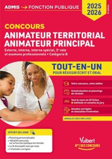 concours animateur territorial et animateur principal - categorie b - tout-en-un (ebook)-9782311221244