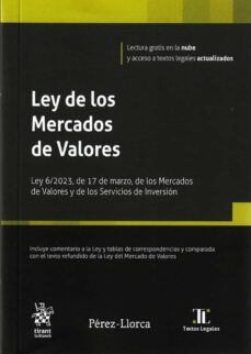 ley de los mercados de valores-jaime perez-llorca-9788411693844