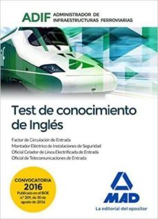 test de conocimientos de ingles: administrador de infraestructuras ferroviarias (adif)-9788414200544