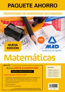 paquete ahorro matematicas cuerpo de profesores de enseñanza secu ndaria-9788414214244