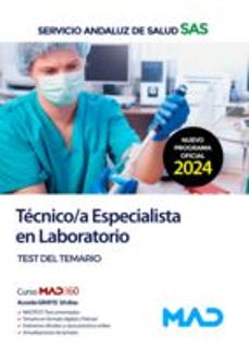 tecnico/a especialista en laboratorio. test del temario-9788414287644