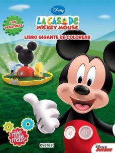 la casa de mickey mouse: miska, muska, mickey mouse. libro gigant e de colorear con pegatinas-9788444168944