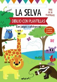 dibujo con plantillas: la selva-elizabeth golding-9788469627044