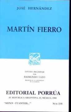 martin fierro (11ª ed.)-jose hernandez-9789684324244