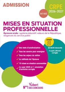 crpe 2026-2027 - mises en situation professionnelles (m1 et m2) - epreuve orale d'entretien (ebook)-9782311223354