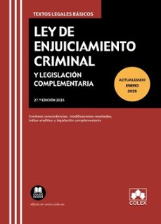 ley de enjuiciamiento criminal y legislacion complementaria-9788411948654