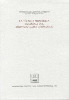 tecnica monitoria española del mahnverfahren germanico-antonio maria lorca navarrete-9788412375954