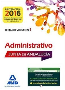 administrativos de la junta de andalucia turno libre. temario volumen 1 (3ª ed.)-9788414200254