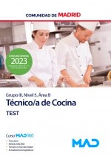 tecnico de cocina (grupo iii, nivel 5, area b) de la comundiad de madrid. test-9788414273654