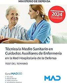 tecnico/a medio sanitario en cuidados auxiliares de enfermeria en la red hospitalaria. test del temario-9788414278154