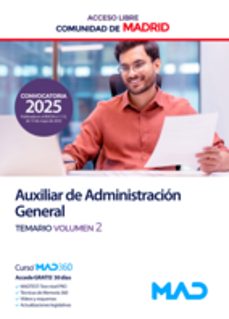 auxiliar de administracion general (acceso libre) de la comunidad de madrid. temario volumen 2-9788414295854