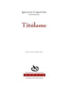 titulame-ignacio caparros-9788415249054